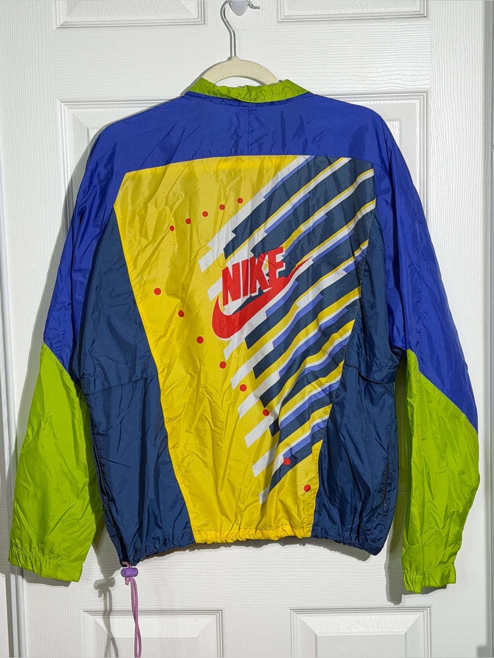 90’s Nike Sporty Color Block Graphic Windbreaker Jacket, Men’s M